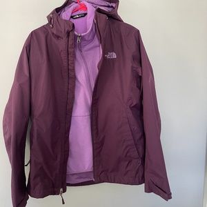 North face fleece and shell size medium